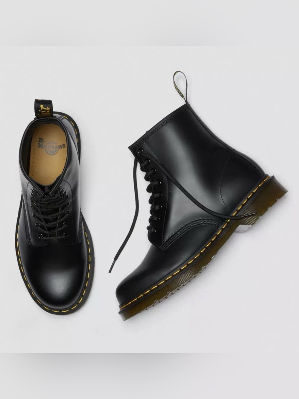 Dr. Martens 1460 Smooth Black Leather Boots NEW $180